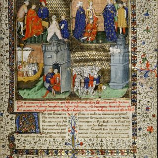 Page enluminée des Chroniques de Froissart