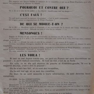 Une affiche des Jeunesses Patriotes