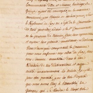 Un extrait d'un cahier de doléances