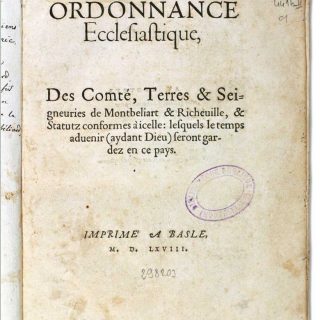 Une ordonnance écclésiastique