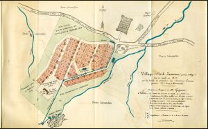 Plan d'un village à l'est d'Alger construit pour les Alsaciens et Lorrains en 1873 