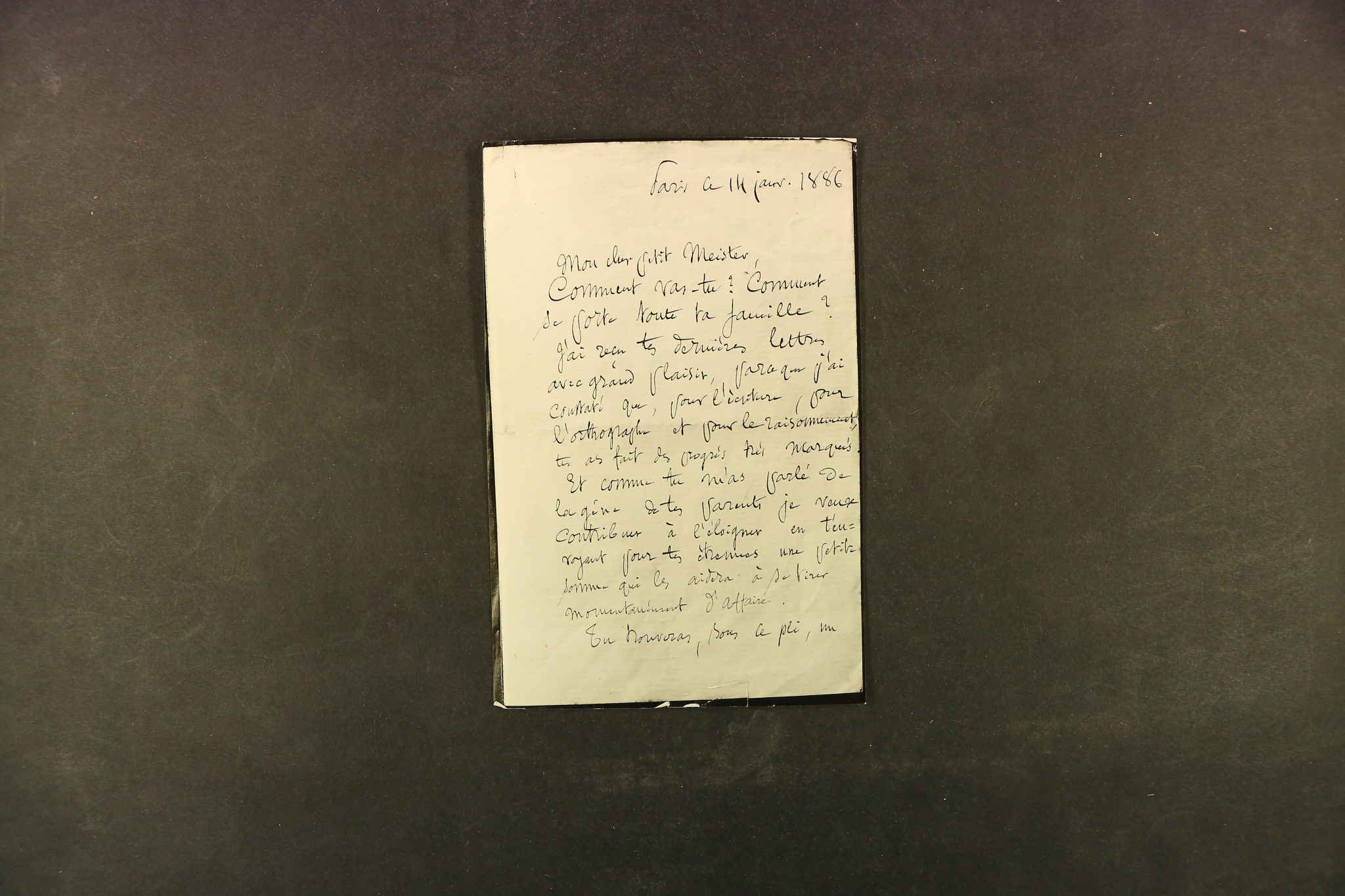Un courrier de Louis Pasteur – Clés pour l'histoire, ressources de