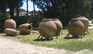 Exemples de dolia (site d’Ostia Antica, Italie).
